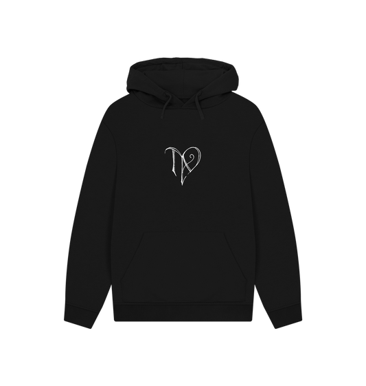 Black Tad logo on hoodie