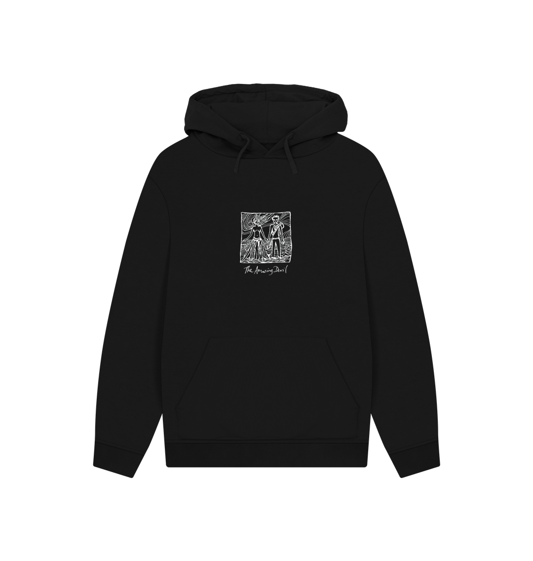 Black Ink drawing on hoodie