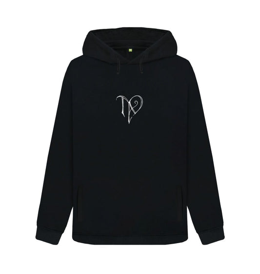 Black TAD logo on women\u2019s hoodie