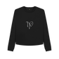 Black Printed Boxy Jumpers Front
