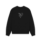 Black Printed Sweater Front