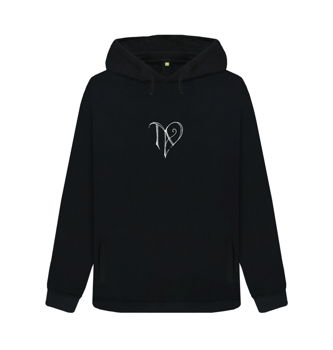 Black TAD logo on women\u2019s hoodie