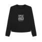Black Printed Boxy Jumpers Front
