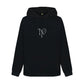 Black TAD logo on women\u2019s hoodie